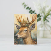 Hirsche in einer Krone Postkarte (Stehend Vorderseite)