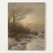 Hirsche in einer Winterlandschaft - Désiré Thomass Planer (Rückseite)