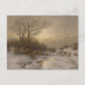 Hirsche in einer Winterlandschaft - Désiré Thomass Postkarte (Vorderseite)