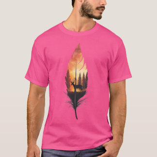 Hirsche in Federn aktiv T-Shirt