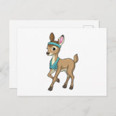 Hirsche in Fitness mit Handtuch Postkarte (Vorne/Hinten)