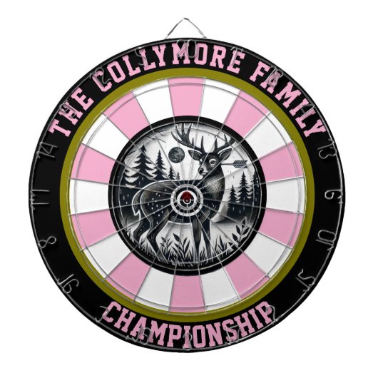 Hirsche in Forest Bullseye Art Dartscheibe (vorne)