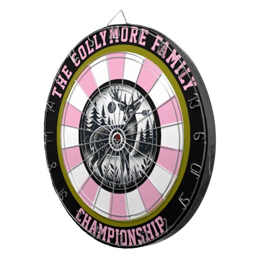 Hirsche in Forest Bullseye Art Dartscheibe (Vorderseite rechts)