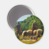 Hirsche in Frankreich Magnet (Vorderseite/Rückseite)