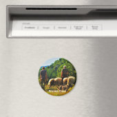 Hirsche in Frankreich Magnet (In Situ (Geschirrspüler))