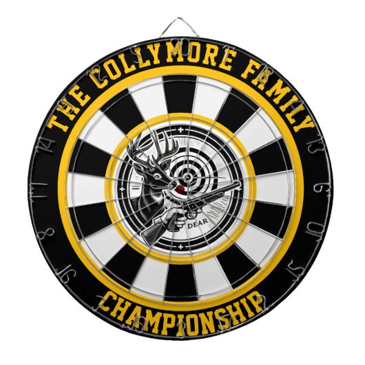 Hirsche in Friedlicher Waldkunst Dartscheibe (vorne)