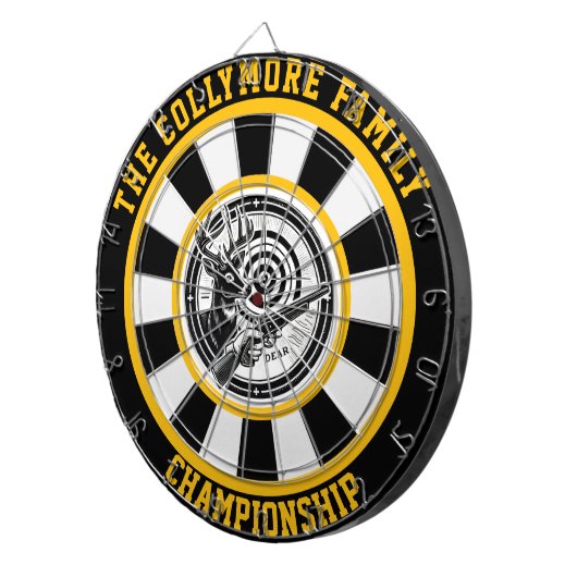 Hirsche in Friedlicher Waldkunst Dartscheibe (Vorderseite rechts)