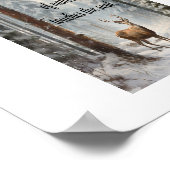 Hirsche in Holz drucken, Werteplakat (Matte) Poster (Ecke)