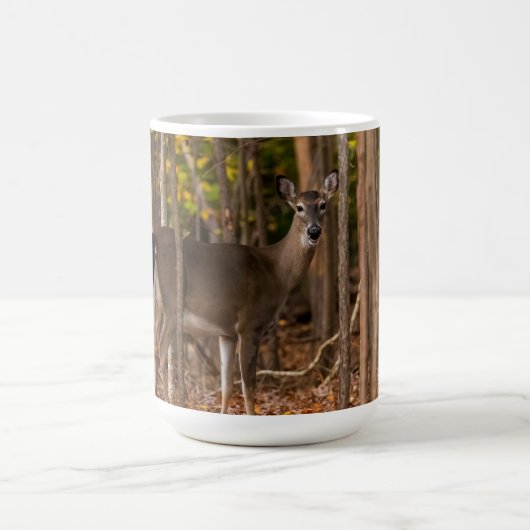 Hirsche in Holz Kaffeetasse (Mittel)