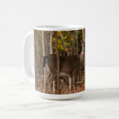 Hirsche in Holz Kaffeetasse (Vorderseite Links)