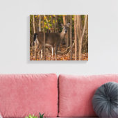 Hirsche in Holz Leinwanddruck (Insitu (Wohnzimmer))