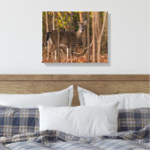 Hirsche in Holz Leinwanddruck (Insitu (Schlafzimmer))