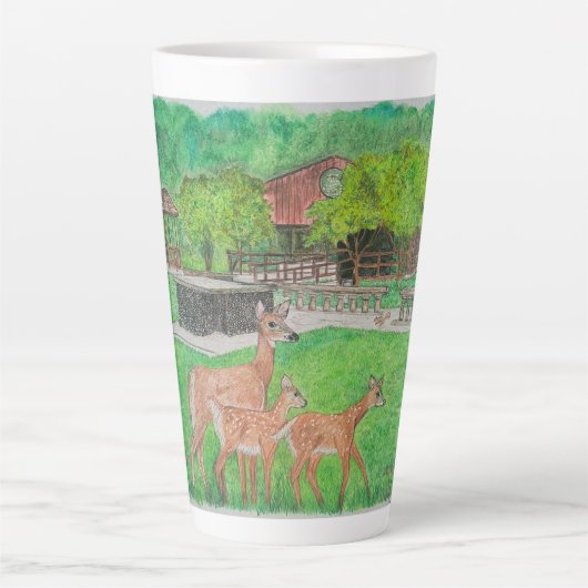 Hirsche in Humiston Woods Milchtasse (Vorderseite)