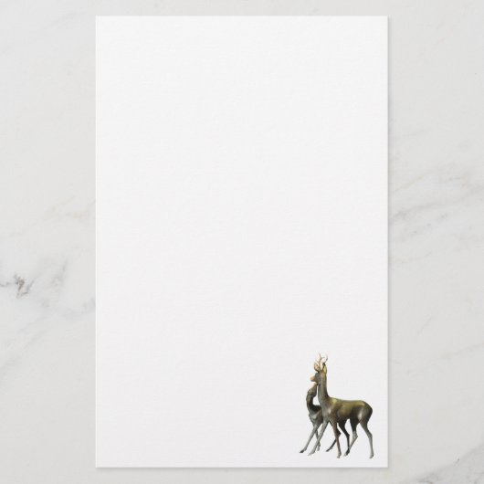 Hirsche in Liebe Briefpapier (Vorderseite)
