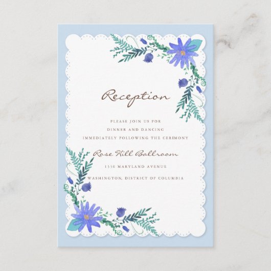 Hirsche in Liebe Woodland Winter Wedding Empfang Begleitkarte (Vorderseite)