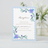 Hirsche in Liebe Woodland Winter Wedding Empfang Begleitkarte (Stehend Vorderseite)