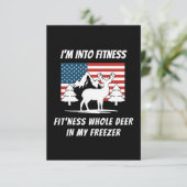 Hirsche in meinem Gefrierschrank - Hirschjagd Dankeskarte (Stehend Vorderseite)