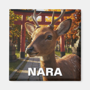 Hirsche in Nara Park Japan Travel Magnet