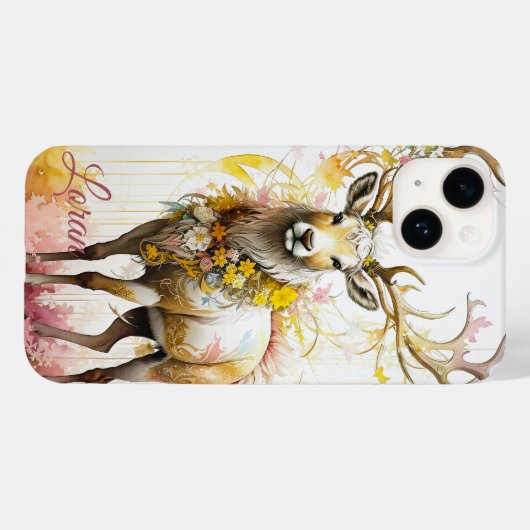 Hirsche in rosa Farben Case-Mate iPhone Hülle (Rückseite (Horizontal))