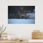 Hirsche in Schneeplakat Poster (Küche)