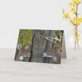 Hirsche in Wäldern mit wahrer Herzliebe Karte (Gelbe Blume)