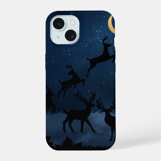 Hirsche iPhone 15 Hülle (Rückseite)
