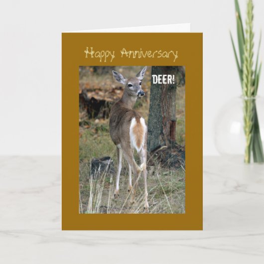 Hirsche, Jubiläum, Weißer Schwanz Karte (Vorderseite)