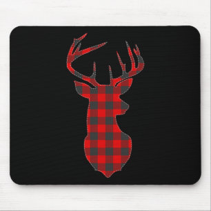 Hirsche Kariert Red Rentier Buck WeihnachtsWeihnac Mousepad