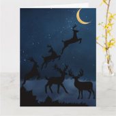 Hirsche Karte (Gelbe Blume)