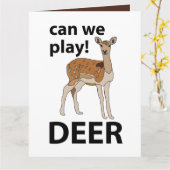 Hirsche können wir Niedliches Hirsch spielen Karte (Gelbe Blume)