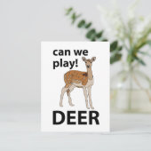 Hirsche können wir Niedliches Hirsch spielen Postkarte (Stehend Vorderseite)
