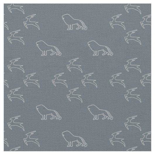 Hirsche laufen von Löwe weg Stoff (Nahaufnahme)