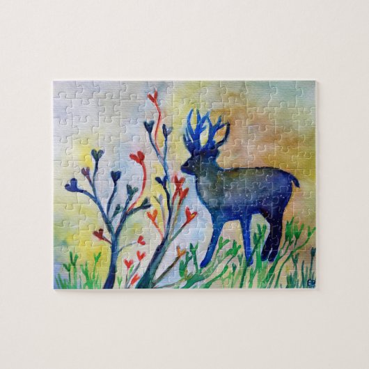 Hirsche Liebe 8" x 10" Foto Puzzle mit Geschenkbox (Horizontal)
