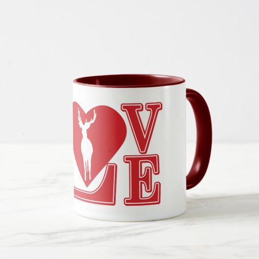Hirsche Liebe Tasse (VorderseiteRechts)