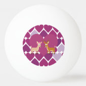 Hirsche Liebe Tischtennisball (Rückseite)