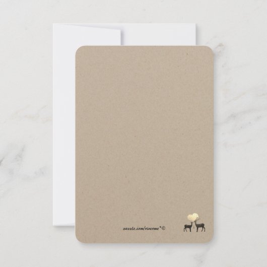 Hirsche Liebe Waldland Hirsche Save the Date (Rückseite)