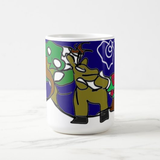 Hirsche Liebe Winter Kaffeetasse (Mittel)
