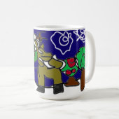 Hirsche Liebe Winter Kaffeetasse (VorderseiteRechts)