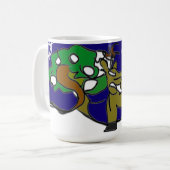Hirsche Liebe Winter Kaffeetasse (Vorderseite Links)