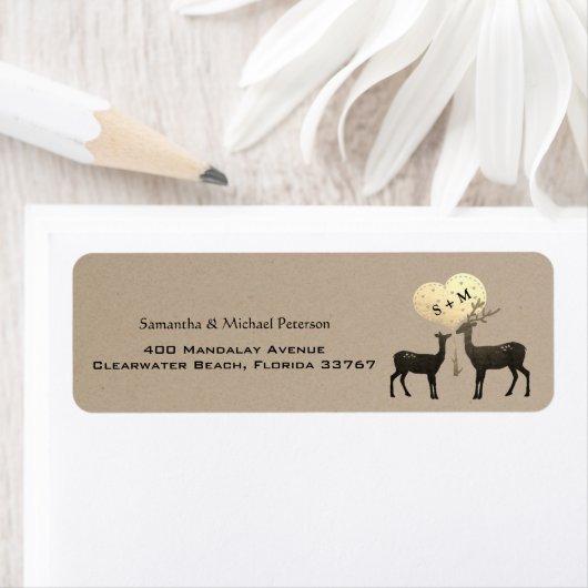 Hirsche Liebe Woodland Hirsche Hochzeit Custom (Insitu)