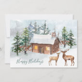 Hirsche, Login Weihnachten Party Flachbildschirm Karte (Vorderseite)