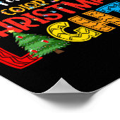 Hirsche meine Lieblingsfarbe ist Weihnachtslicht g Poster (Ecke)