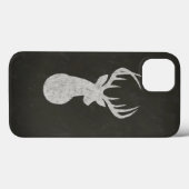 Hirsche mit Antler Chalk Zeichnend Case-Mate iPhone Hülle (Rückseite (Horizontal))