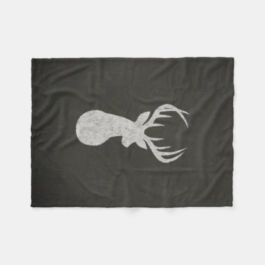 Hirsche mit Antler Chalk Zeichnend Fleecedecke (Vorderseite (Horizontal))