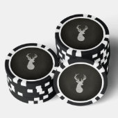 Hirsche mit Antler Chalk Zeichnend Pokerchips (Stapel)