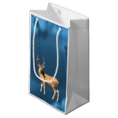 Hirsche mit Antlern Geschenktasche Kleine Geschenktüte (Vorderseite Schrägansicht)
