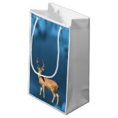 Hirsche mit Antlern Geschenktasche Kleine Geschenktüte (Rückseite Schrägansicht)