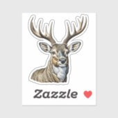 Hirsche mit Antlern gezeichnet Aufkleber (Blatt)