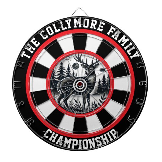 Hirsche mit Antlern im Bullseye Dartscheibe (vorne)