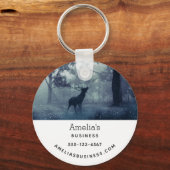 Hirsche mit Antlern im Schattenwald - Geschäft Schlüsselanhänger (Vorderseite)